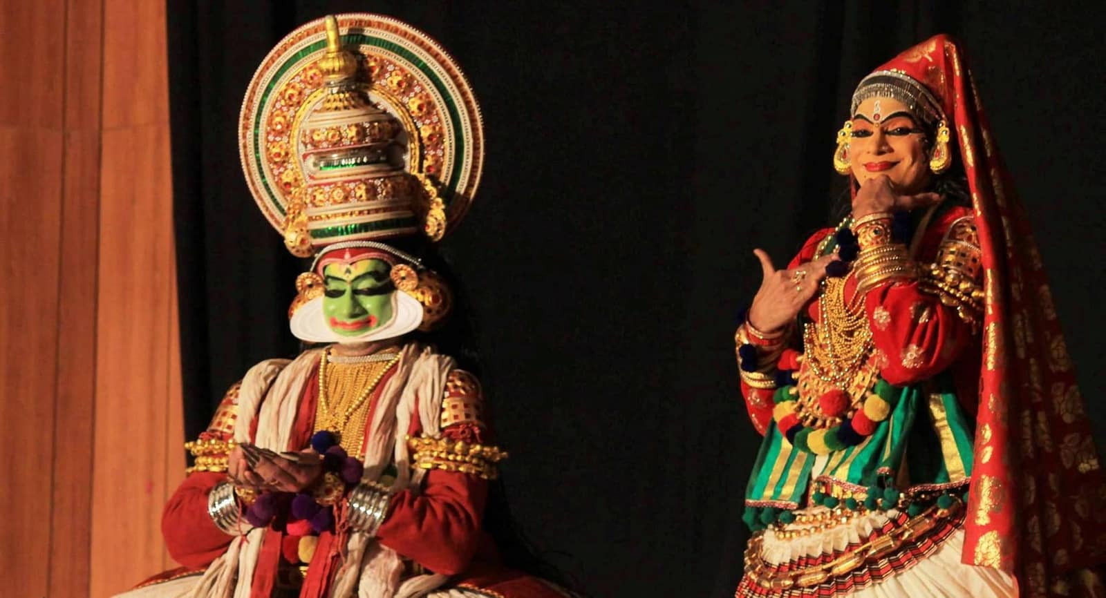 Kathakali performers on stage
